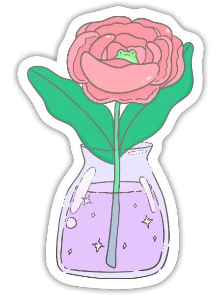 Rose With A Surprise - Sticker - white matte - Front