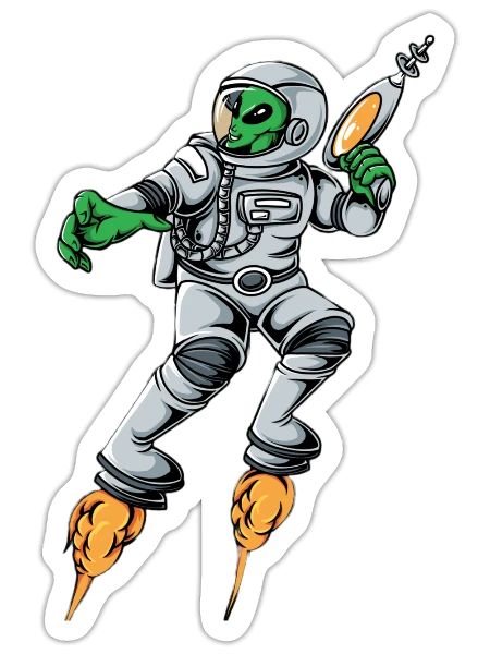 unearthly guardian - Sticker - white matte - Front