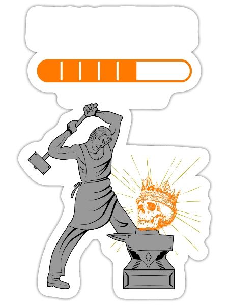 Engineer in progress - Sticker - white matte - Front