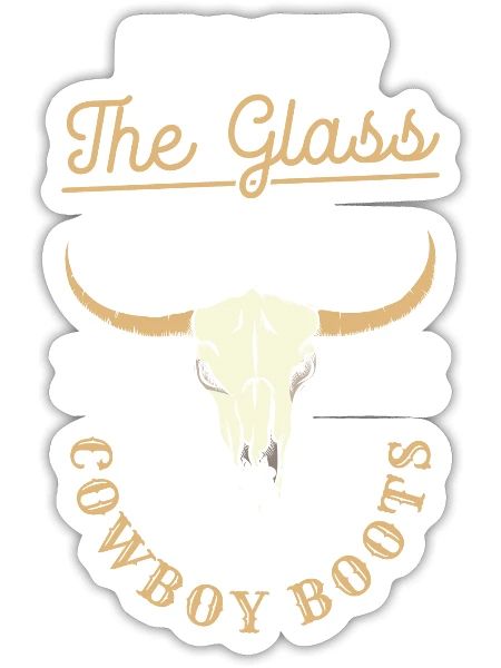 Cowboy Sheriff Line Dance Revolver - Sticker - white matte - Front