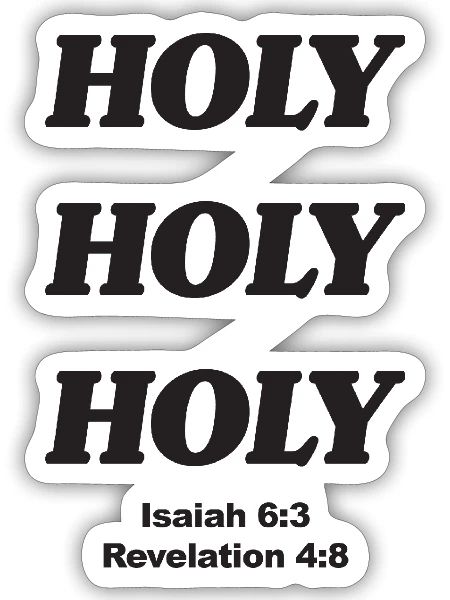 HOLY x 3 - Sticker - white matte - Front