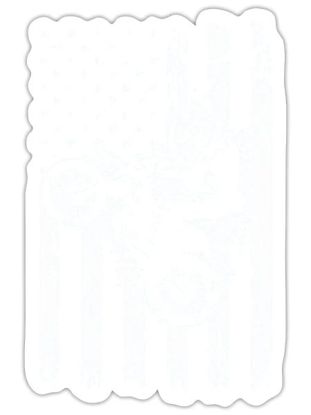 Dirt Bike Motocross - Sticker - blanc mat - Devant