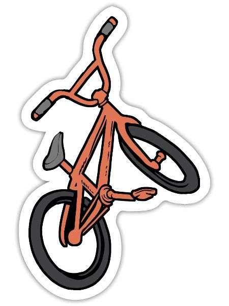 BMX - Sticker - white matte - Front