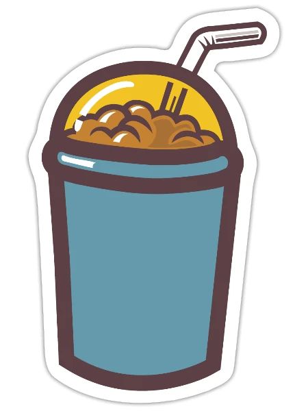 Bubble Tea - Sticker - white matte - Front