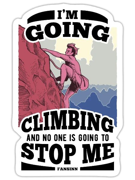 Climbing mountain Alps Nature Climbing Sports Gift - Sticker - white matte - Front
