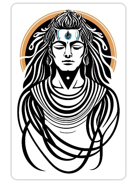 Meditation - Sticker - white matte - Front