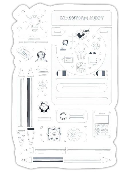 Brainstorm Buddy 8 - Sticker - white matte - Front