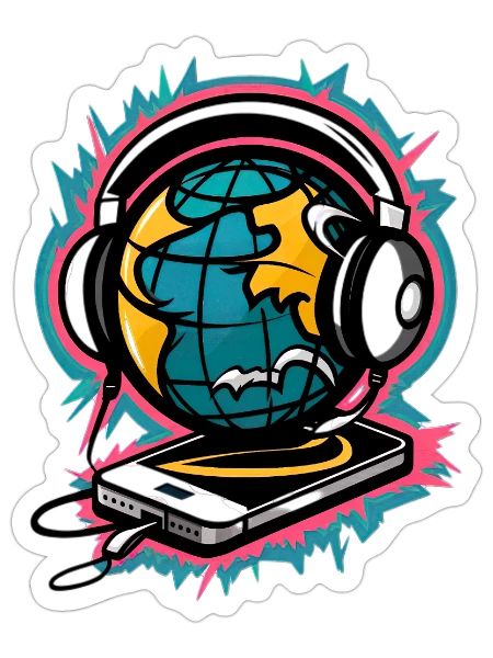Music is a universal language - Sticker - white matte - Front