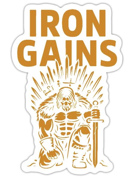Iron Gains Warrior - Sticker - white matte - Front