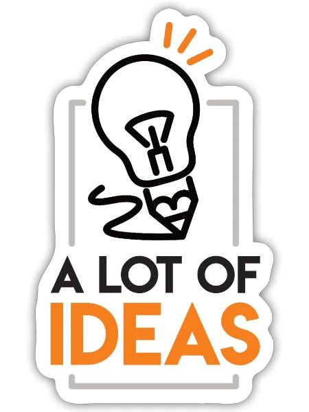 Bright abundance of ideas - Sticker - white matte - Front