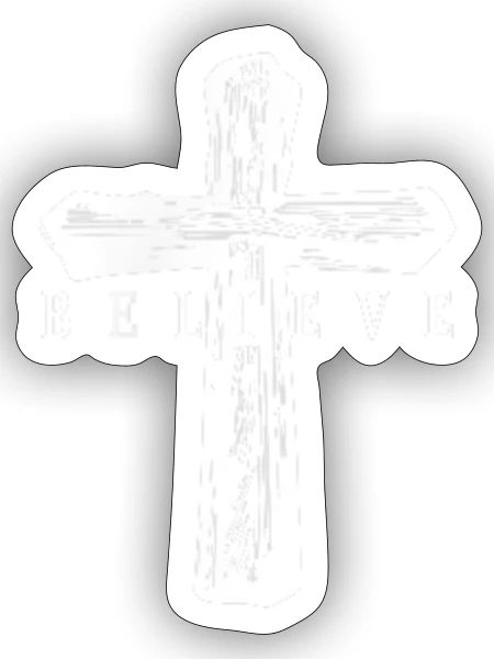 Christian Religious Co Cross - Sticker - white matte - Front
