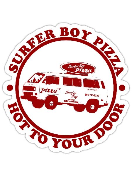 surfer boy delivery - Sticker - white matte - Front