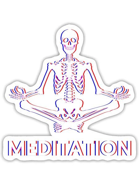 meditation - Sticker - white matte - Front