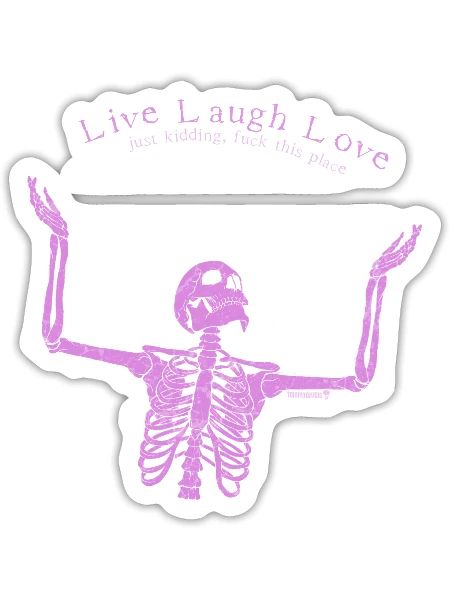 Positively Over It - Sticker - white matte - Front