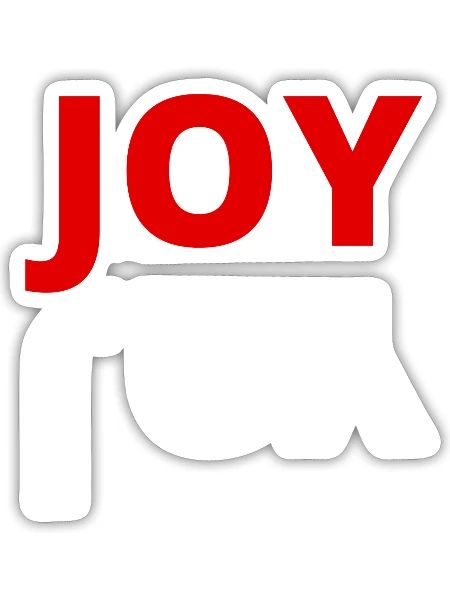 joy joy yellow - Sticker - white matte - Front