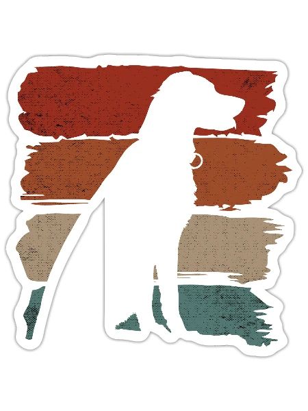 Vintage Dog - Sticker - white matte - Front