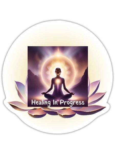 Healing In Progress - Sticker - white matte - Front