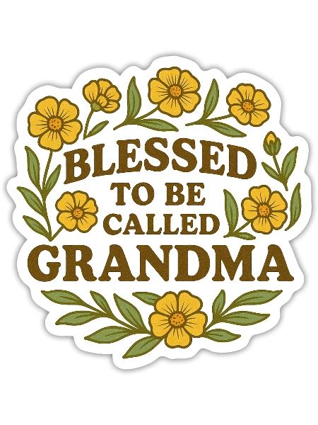 Blessed to be called Grandma - Sticker - white matte - Front