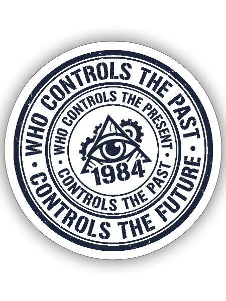 Pyramid Eye Dystopia Seal - Sticker - white matte - Front