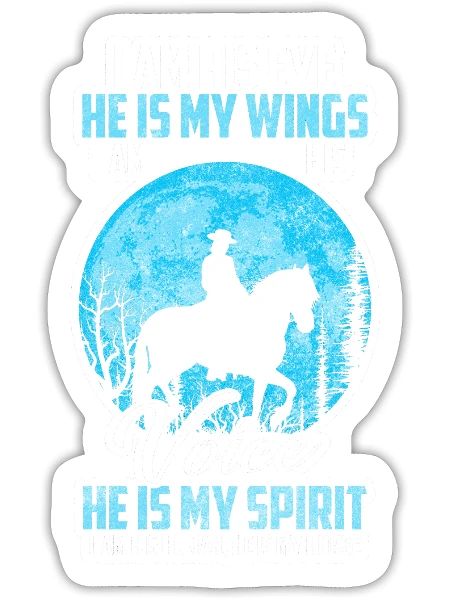Horses Riders Mustang Animals - Sticker - white matte - Front