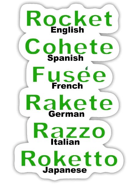 rocket languages - Sticker - white matte - Front