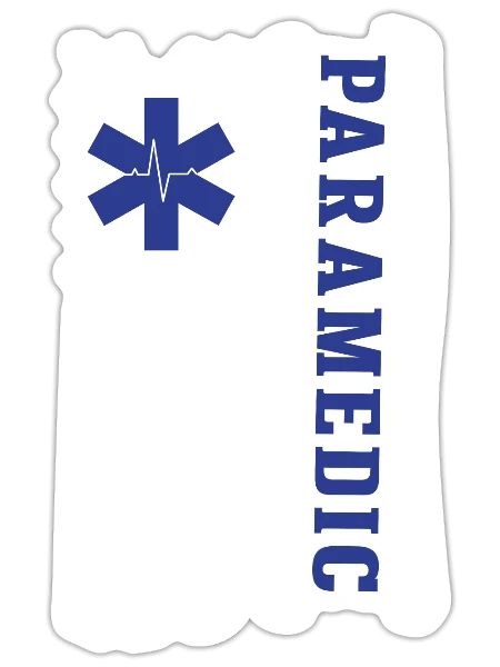 Paramedic USA Flag - Sticker - white matte - Front
