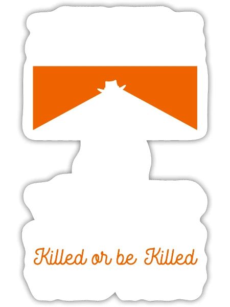 Rodeo Country America Revolver - Sticker - white matte - Front