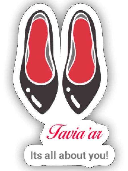 Red Soles Twin Flats Graphic - Sticker - white matte - Front