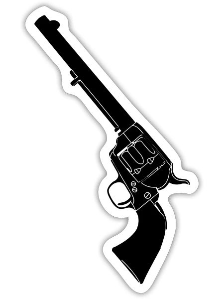 Colt Army Revolver Colt 45 - Sticker - white matte - Front