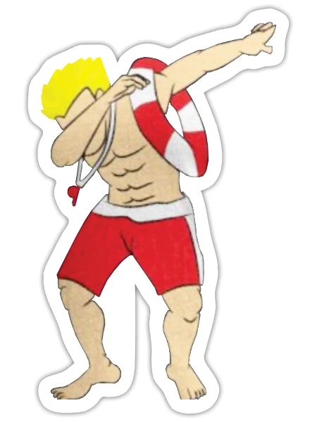 Simply funny Lifeguard - Sticker - white matte - Front