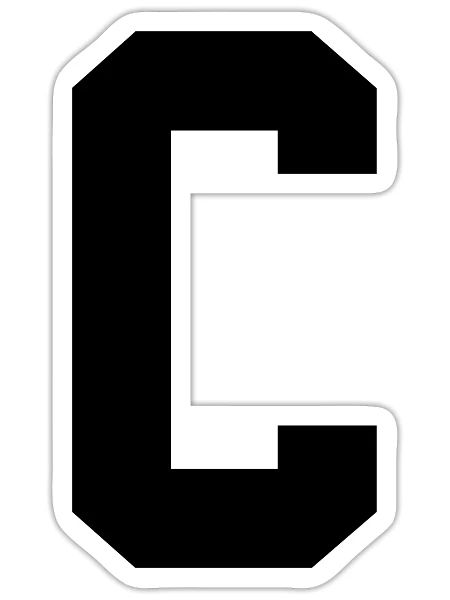 Monogram Superstar Initial letter C - Sticker - white matte - Front