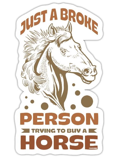 Horse equestrian sport horse racing gift - Sticker - white matte - Front