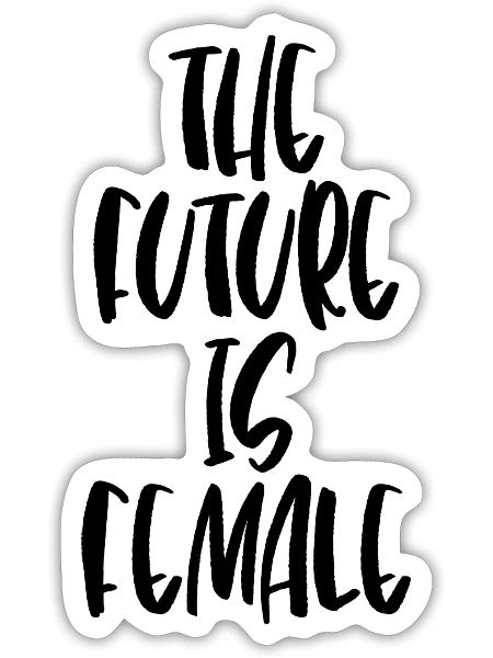 The Future is female - Sticker - white matte - Front