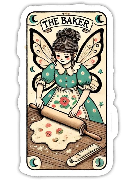 The Baker - Sticker - white matte - Front