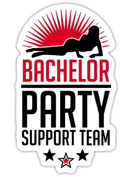 Bachelor Party Support Team - Sticker - white matte - Front