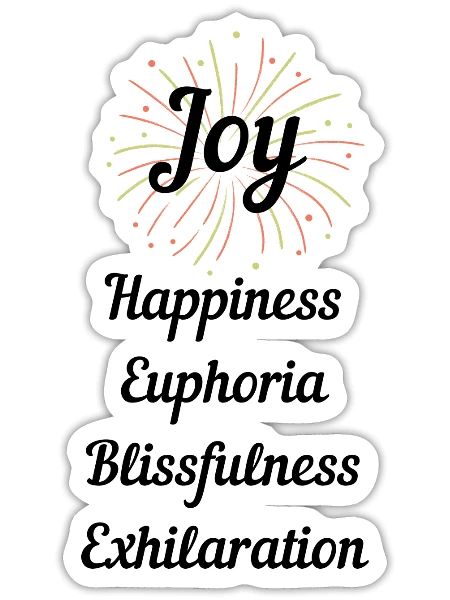 Joy - Sticker - white matte - Front