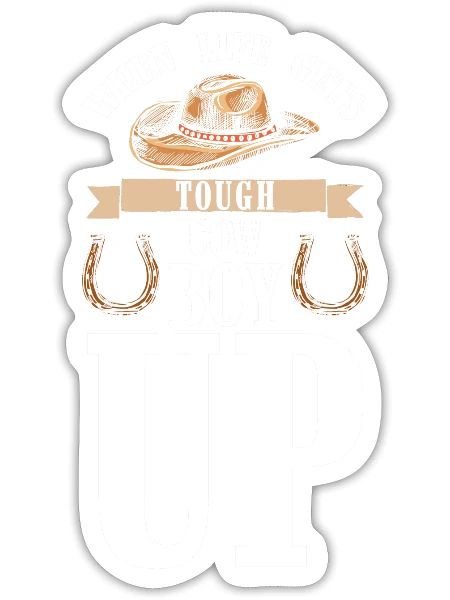 Western Revolver Sheriff Star America - Sticker - white matte - Front