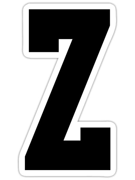 Monogram Superstar Initial Z - Sticker - white matte - Front