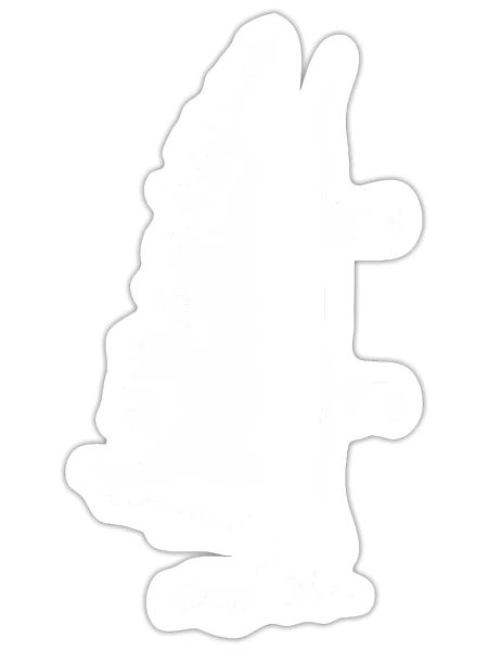 Snowboard Pine Tree - Sticker - white matte - Front