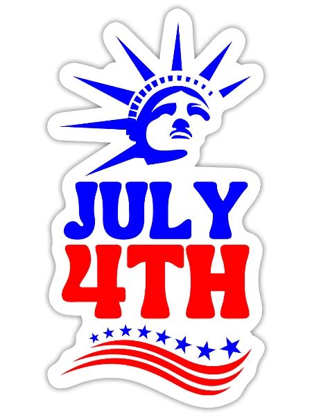 Fourth Of July - Sticker - white matte - Front
