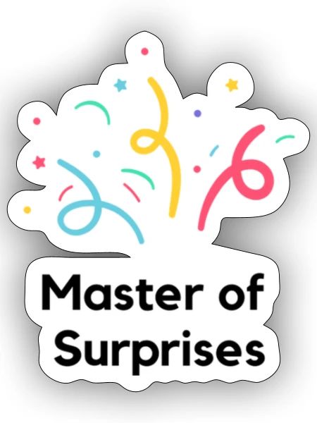 Master of surprises - Sticker - white matte - Front