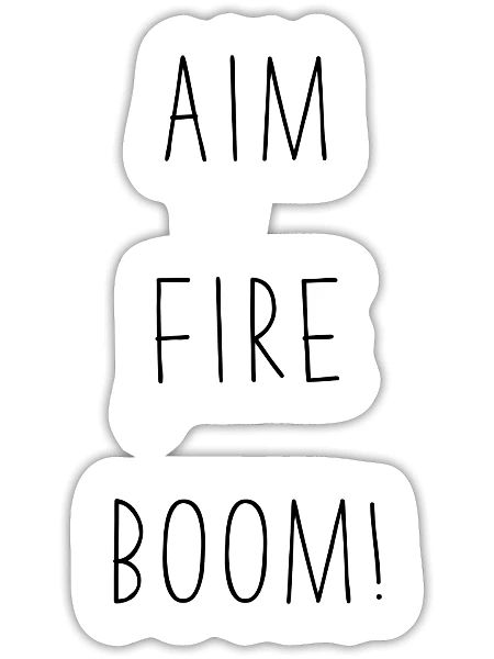 Funny Bathroom Words - Sticker - white matte - Front