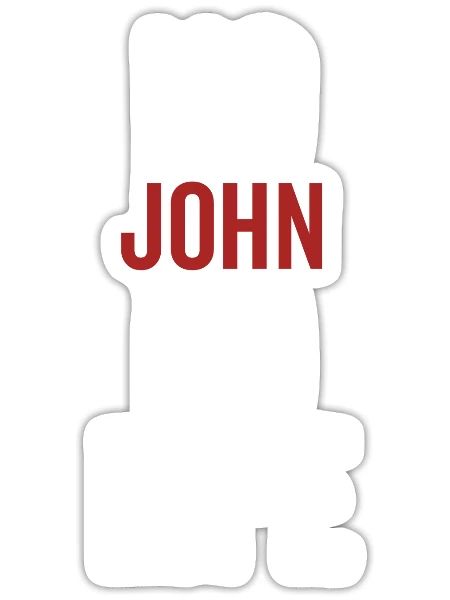 No John No Life - Sticker - white matte - Front