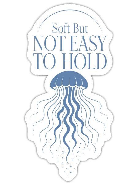 Jellyfish Ocean Jellyfish Flowy Soft Ocean - Sticker - white matte - Front