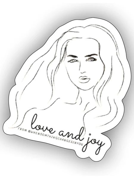 Love and joy - Sticker - white matte - Front