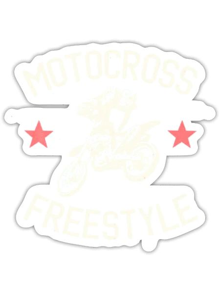 Dirt Bike Enduro - Sticker - blanc mat - Devant