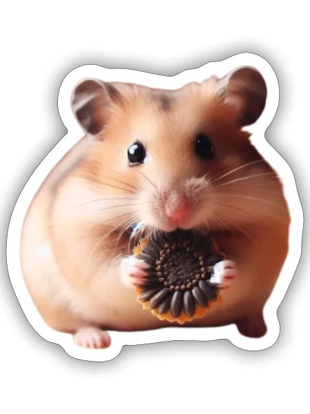 Seeds & Hamsters - Sticker - white matte - Front