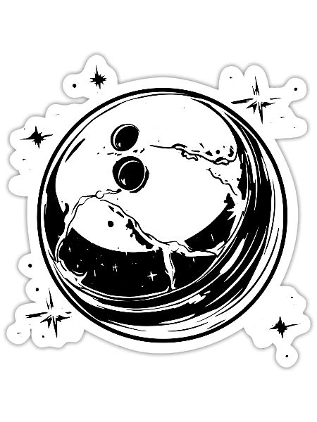 Bowling Cartoon Look - Sticker - white matte - Front