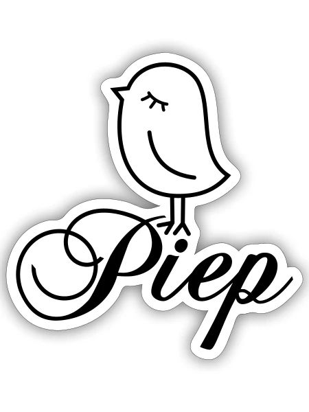 Sparrow “Piep” - Sticker - white matte - Front