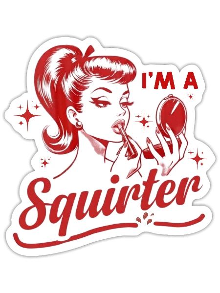 Retro Pinup Lip Sip Art - Sticker - white matte - Front